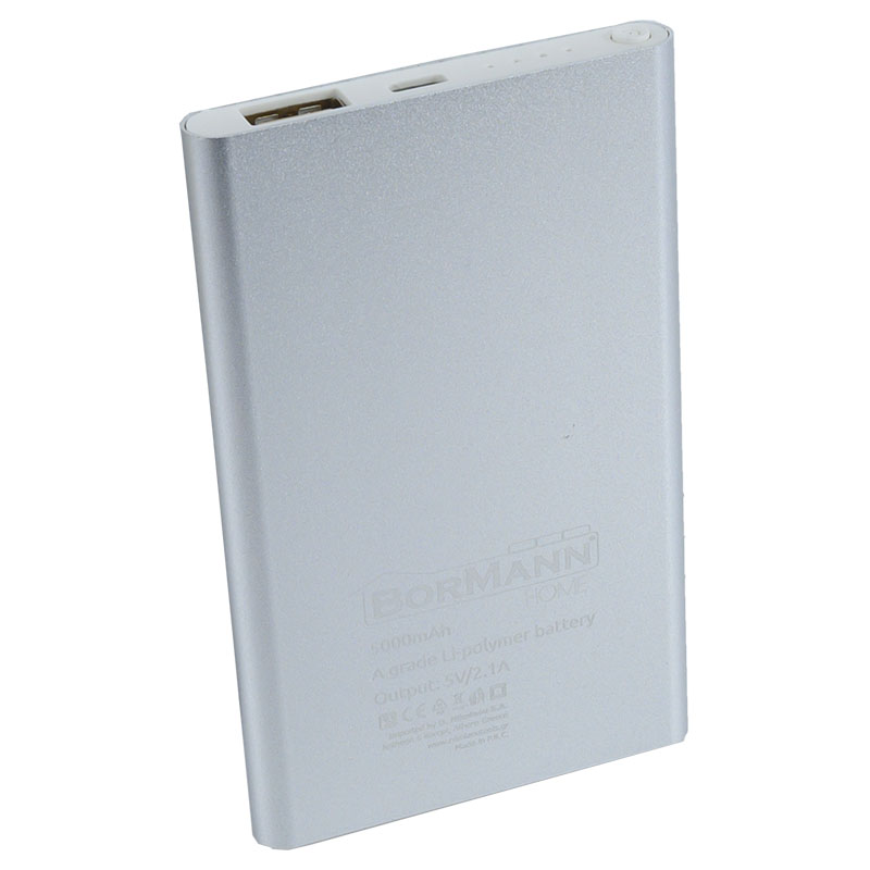BORMANN BBC5001 Power Bank 5V,5000mAh,Ασημί 020868