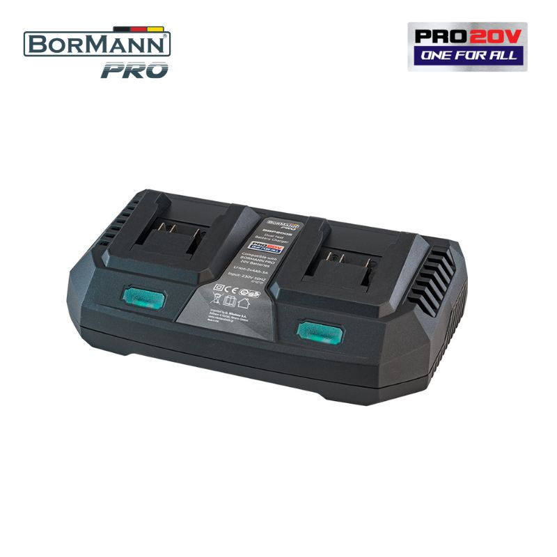 BORMANN Pro BBP2005 Φορτιστής Διπλής Μπαταρίας 20V Li-Ion-2X4Ah-3A-Pro 036425
