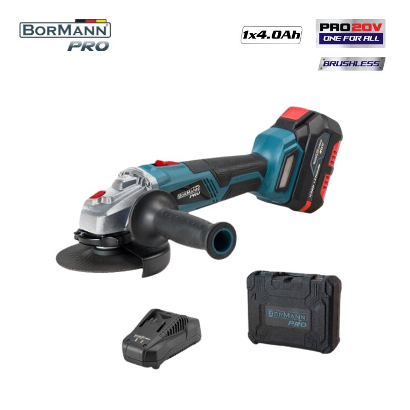 BORMANN Pro BBP5130 Γωνιακός Τροχός Brushless 20V 125mm Μπαταρία 4Ah 035138