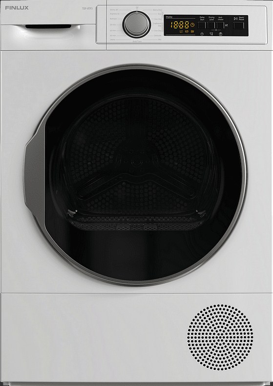 Finlux TDF-8TP3 Στεγνωτήριο Ρούχων 8kg, με Αντλία Θερμότητας, E, Λευκό